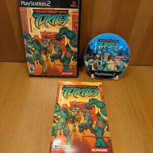 Teenage Mutant Ninja Turtles (PlayStation 2, PS2) Black Label TMNT w/Manual EUC